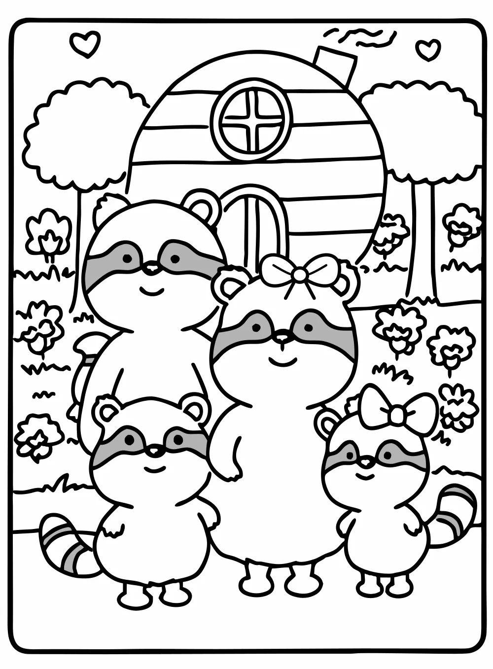 The raccoon family